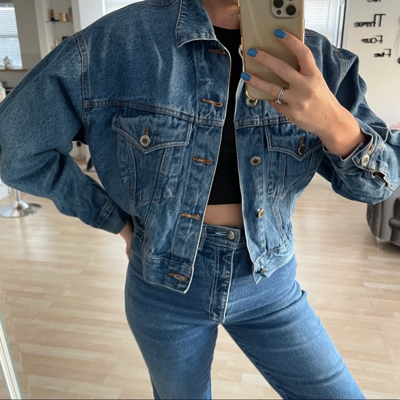 Chorus Line Vintage Cropped Denim Jacket - Picture 2 of 3